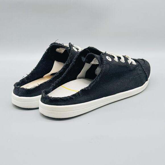Vionic Shoes Womens 11 Black Canvas Slip On Beach Breeze Sneakers Lace Up - Picture 9 of 13